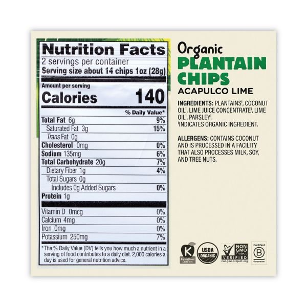 Barnana Plantain Chip Variety Pack, 2 oz Bag, 12/Pack (GRR60000227) - Image 4