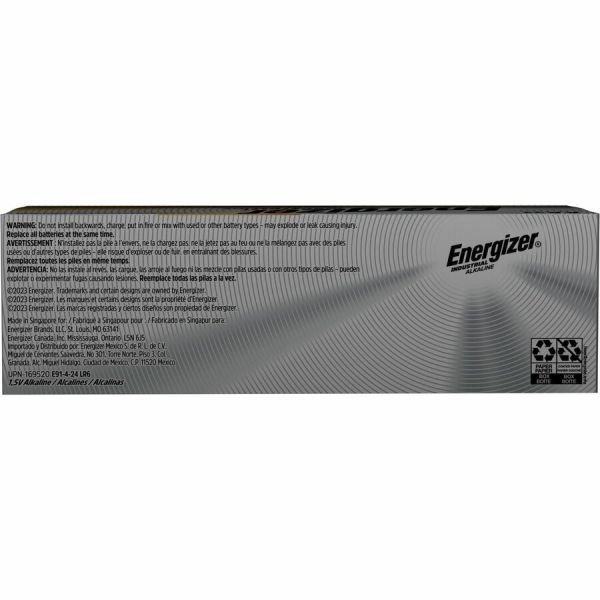 Energizer Industrial AA Alkaline Batteries, Pack Of 24 (EVEEN91) - Image 5