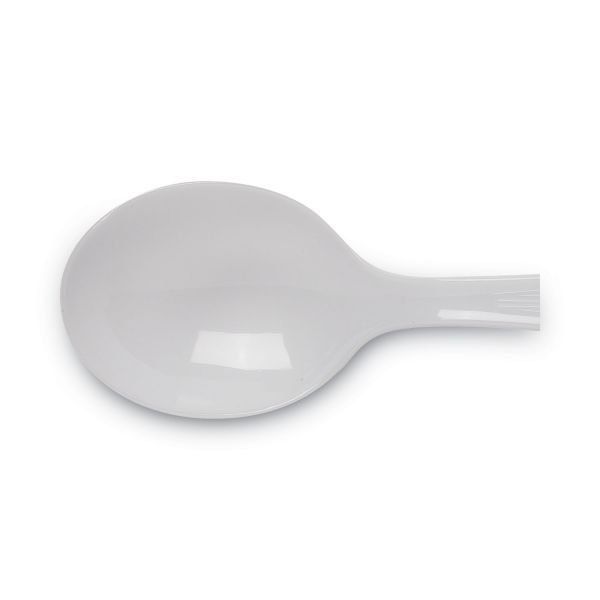 Dixie Heavyweight Dispoable Soup Spoons Grab-N-Go by GP Pro - Soup Spoon - 1000 x Soup Spoon - White - 100/Box - 10 / Carton (DXESH207CT) - Image 6