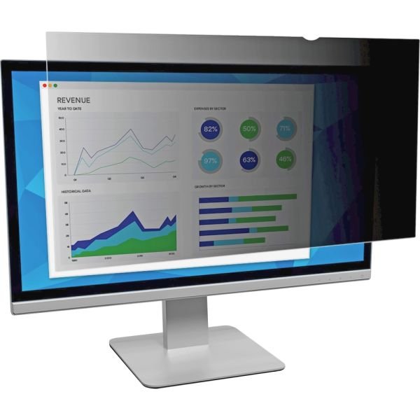 3M Privacy Filter Screen for Monitors, 22" Full Screen, 16:10 Aspect Ratio, Reduces Blue Light, Anti-Glare (MMMPF220W1B) - Image 5