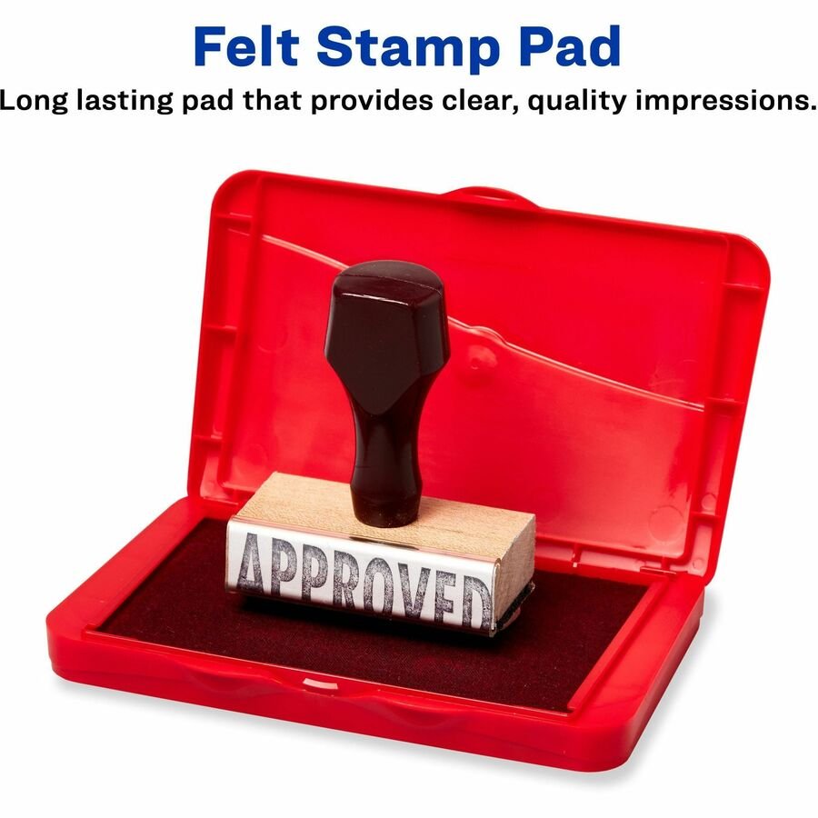 Carter's Felt Red Stamp Pad, 2.75" x 4.27" (21071) (AVE21071) - Image 8