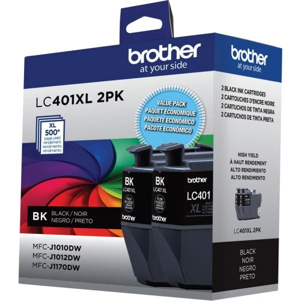 Brother LC401 Black High-Yield Ink Cartridges, Pack Of 2, LC401XL2PK (ODFN8582873) - Image 4