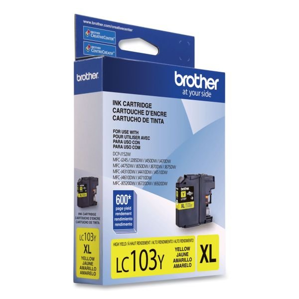 Brother LC103 Yellow High-Yield Ink Cartridge, LC103Y (BRTLC103Y) - Image 5