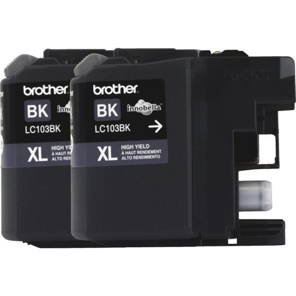 Brother LC103 Black High-Yield Ink Cartridges, Pack Of 2, LC1032PKS (BRTLC1032PKS) - Image 4