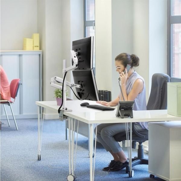 Ergotron Desk Mount for Monitor - Polished Aluminum - Adjustable - 2 Display(s) Supported - 40" Screen Support - 45549026 (SYNX4986584) - Image 6