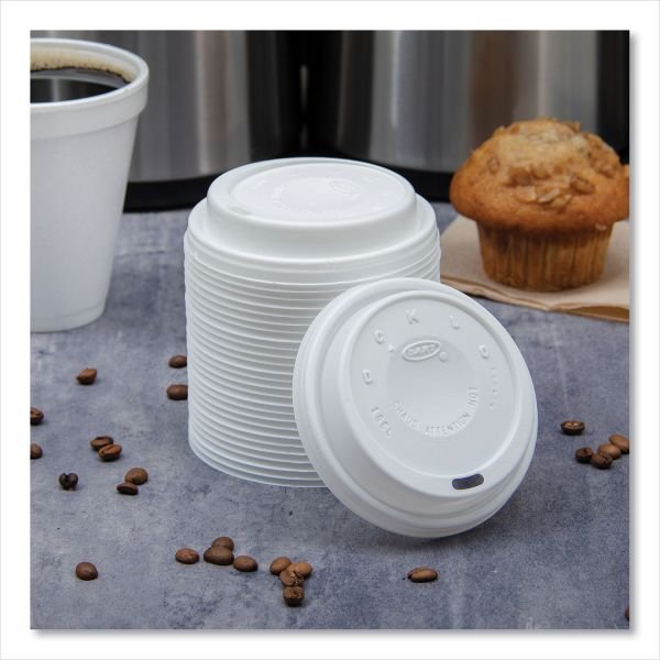Dart Cafe G Cappuccino Dome Lids, For 12-24 Oz Cups, White, Case Of 1,000 (DCC16EL) - Image 6