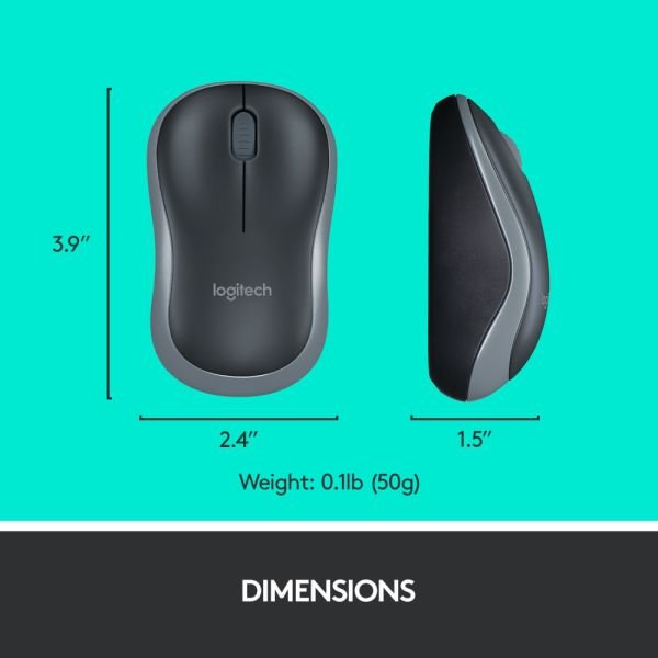 Logitech MK270 Wireless Straight Full-Size Keyboard & Mouse, Black (LOG920004536) - Image 6