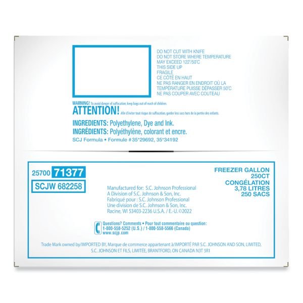 Ziploc Freezer And Storage Bags, 1 Gallon, Box Of 250 Bags (SJN682258) - Image 6