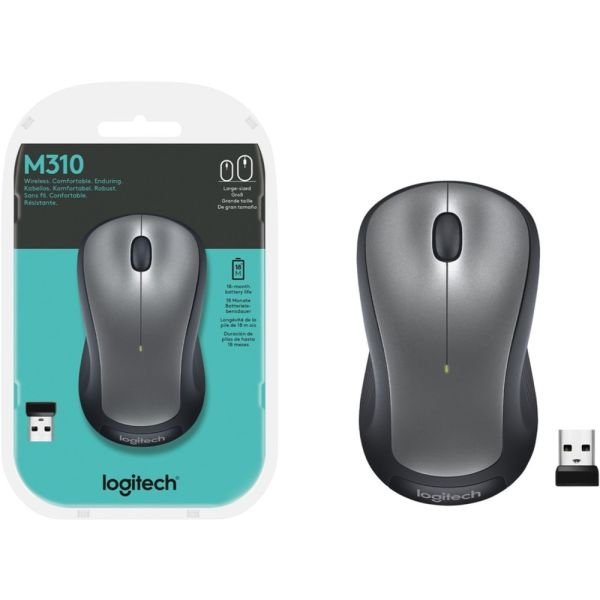 Logitech M310 Wireless Optical Mouse, Silver (LOG910001675) - Image 4