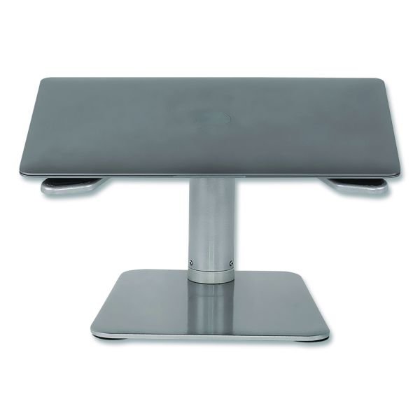 Adjustable Height Laptop Riser, 10" x 10.5" Platform, Silver/Black, Supports Up to 33 lbs (MNIMI7271) - Image 6