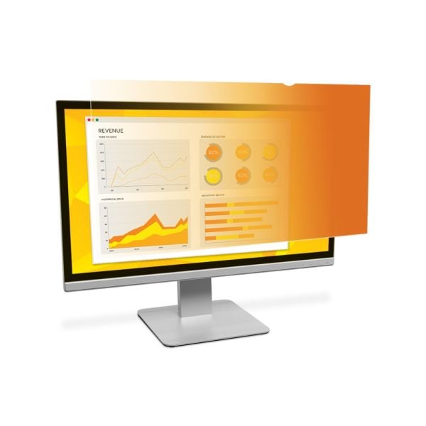 3M Gold Privacy Filter Screen for Monitors, 22" Full Screen, 16:10 Aspect Ratio, Reduces Blue Light (MMMGF220W1B) - Image 5