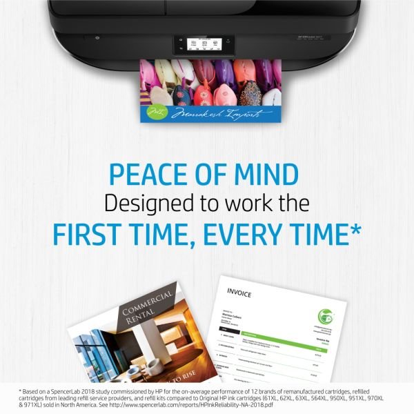 HP 62XL Black/62 Tri-Color High-Yield Ink Cartridges, Pack Of 2, N9H67FN (ODFN924653) - Image 6
