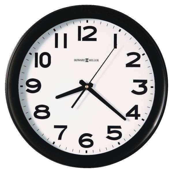 Howard Miller Kenwick 13 1/2" Round Wall Clock, Black/White (MIL625485)