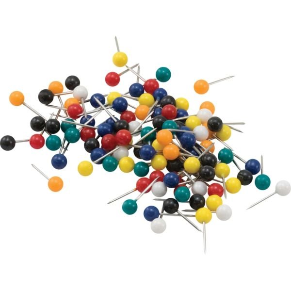 Gem Office Products Spherical Head Map Tacks, Assorted Colors, Box Of 250 (GEMMTA250) - Image 5
