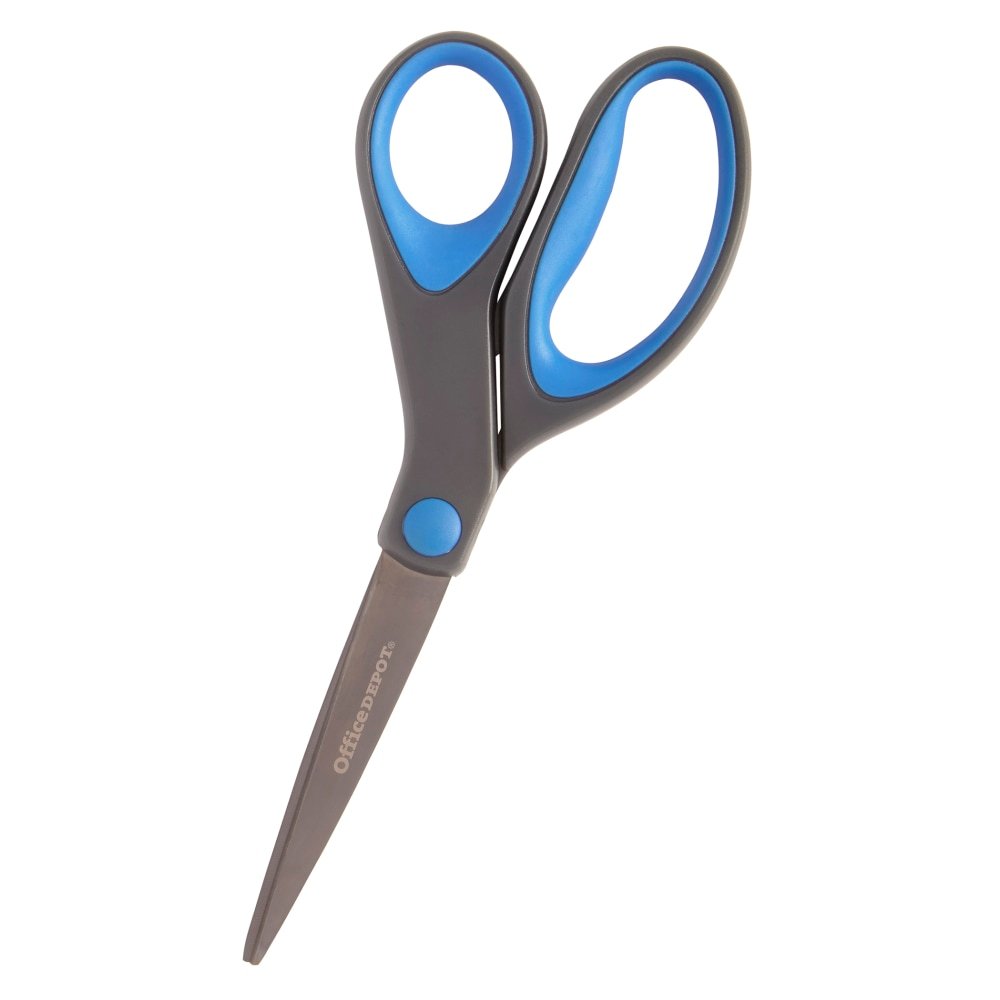 Titanium Coated Scissors, 8", Straight, Dark Gray/Blue, Pack Of 36 Scissors (ODFN3998730) - Image 4