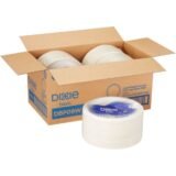 Dixie Paper Dinnerware, Plate, 8.5" dia, White, 125/Pack, 4/Carton (DXEDBP09WCT)
