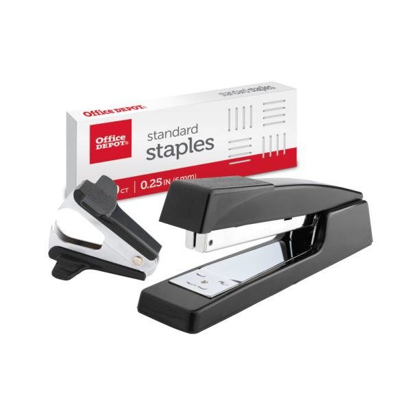 Premium Full-Strip Stapler Combo With Staples And Remover, Black (ODFN427251)