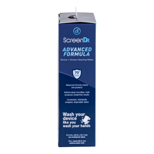 Digital Innovations ScreenDr 70% Alcohol Advanced Formula Device Cleaning Wipes And Microfiber Cloth, Box Of 120 Packets (ODFN9903154) - Image 8