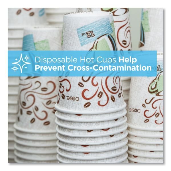 Dixie PerfecTouch 12 Oz Insulated Paper Hot Coffee Cups by GP Pro - 50 / Pack (DXE5342CDPK) - Image 6