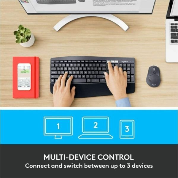 Logitech MK850 Wireless Keyboard & Mouse, Black (ODFN632588) - Image 8