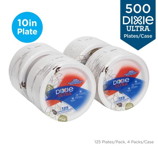 Dixie Ultra Paper Plates, 10-1/8", Pathways, Pack Of 125 Plates (DXESXP10PATHPK) - Image 9