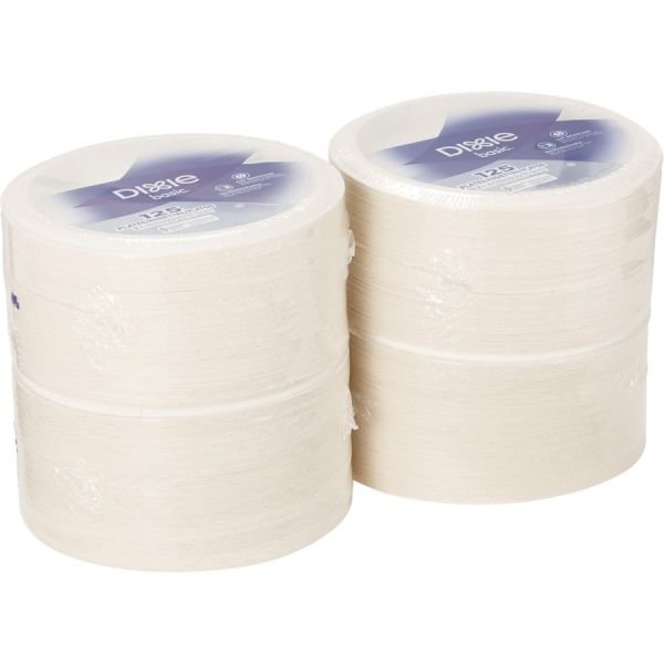 Dixie Paper Dinnerware, Plate, 8.5" dia, White, 125/Pack, 4/Carton (DXEDBP09WCT) - Image 7