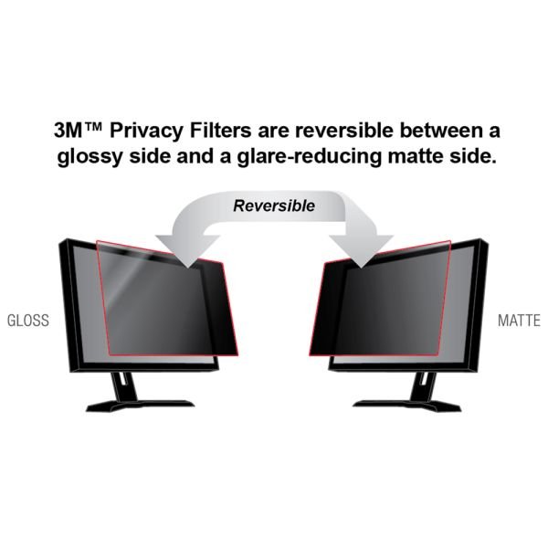 3M Privacy Filter Screen for Monitors, 24" Full Screen, 16:9 Aspect Ratio, Reduces Blue Light, Anti-Glare (MMMPF240W9) - Image 7