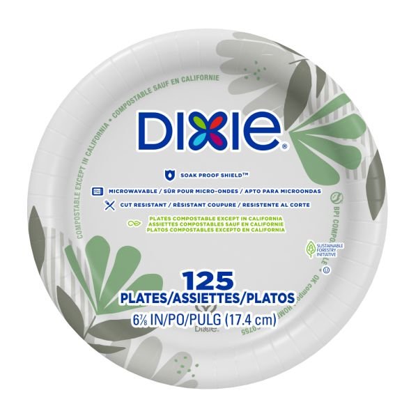 DIXIE 6 7/8IN MEDIUM-WEIGHT PAPER PLATES BY GP PRO (GEORGIA-PACIFIC), PATHWAYS, 500 PLATES PER CASE (DXEUX7WSCT) - Image 3