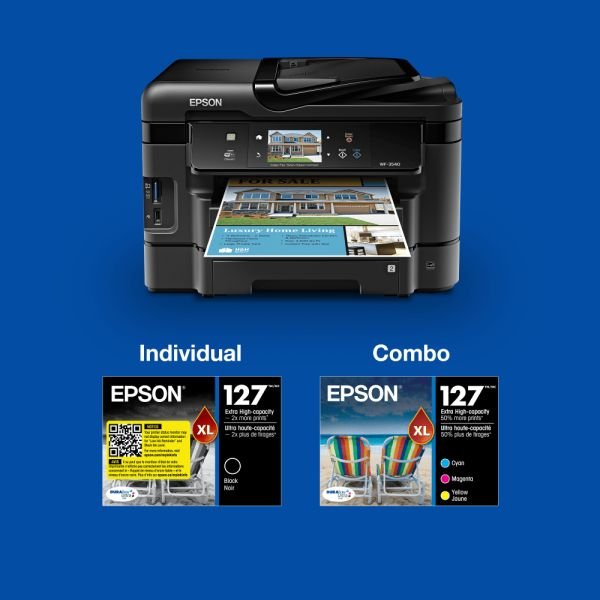 Epson 127 DuraBrite Black Extra-High-Yield Ink Cartridges, Pack Of 2, T127120-D2 (EPST127120D2) - Image 7