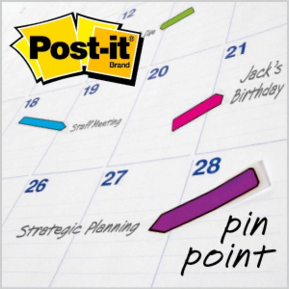 Post-it Flags, .5 in. x 1.7 in., 4 Dispensers, 24 Flags/Dispenser, Assorted Bright Colors, Back to School Supplies - 684ARR4 (MMM684ARR4) - Image 2
