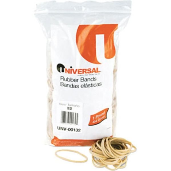 Universal Rubber Bands, Size 32, 0.04" Gauge, Beige, 1 lb Box, 820/Pack (UNV00132) - Image 3