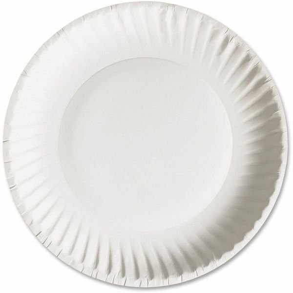 Green Label 9" Green Label Economy Paper Plates (AJMPP9GRA) - Image 4