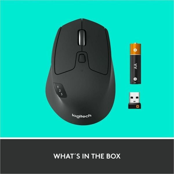 Logitech M720 Triathlon Wireless Mouse, 2.4 GHz Frequency, 33 ft Wireless Range, Right Hand Use, Black (LOG910004790) - Image 11