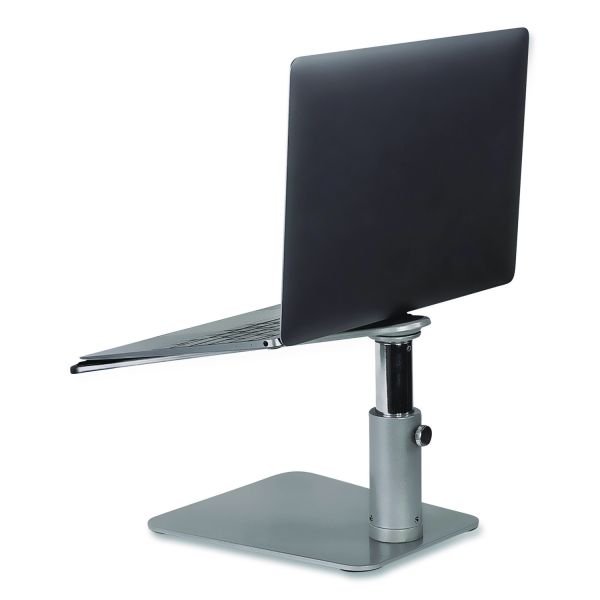 Adjustable Height Laptop Riser, 10" x 10.5" Platform, Silver/Black, Supports Up to 33 lbs (MNIMI7271) - Image 4