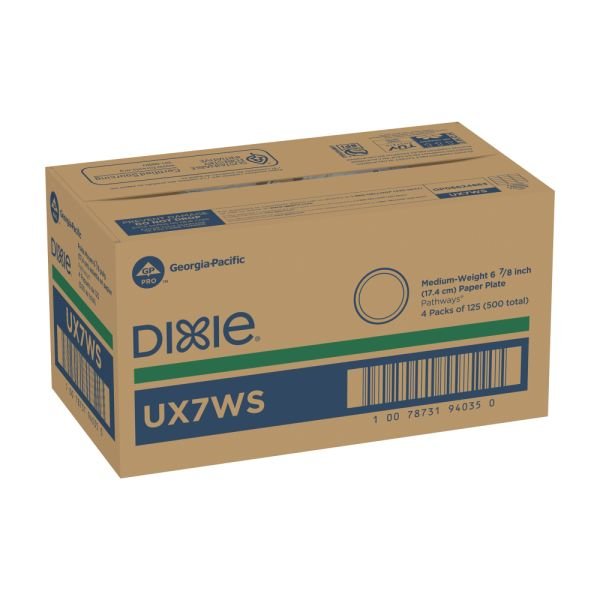 DIXIE 6 7/8IN MEDIUM-WEIGHT PAPER PLATES BY GP PRO (GEORGIA-PACIFIC), PATHWAYS, 500 PLATES PER CASE (DXEUX7WSCT) - Image 7