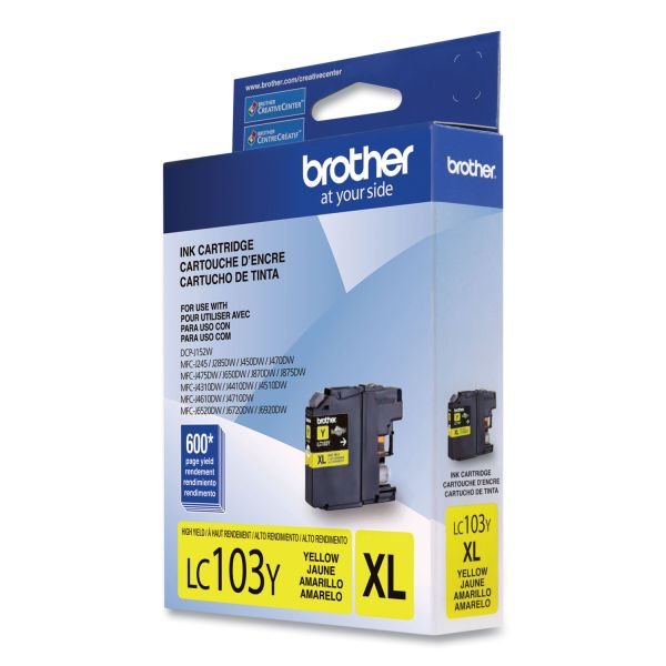 Brother LC103 Yellow High-Yield Ink Cartridge, LC103Y (BRTLC103Y) - Image 8