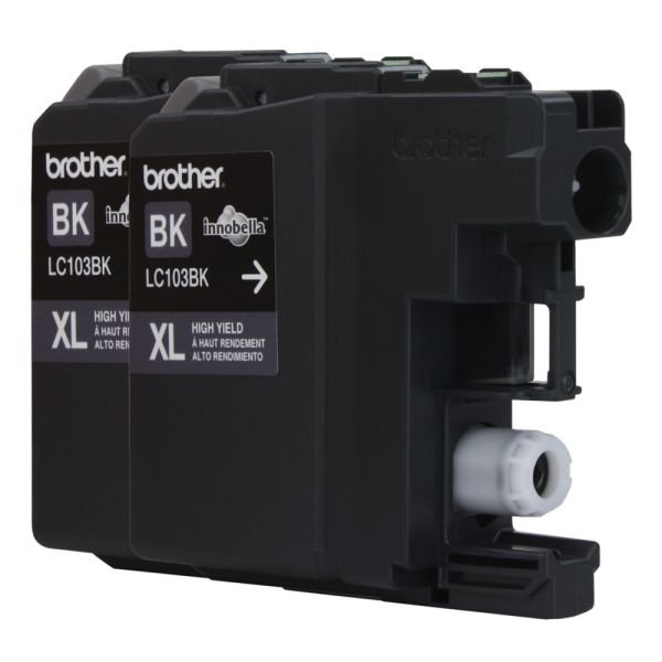 Brother LC103 Black High-Yield Ink Cartridges, Pack Of 2, LC1032PKS (BRTLC1032PKS) - Image 6