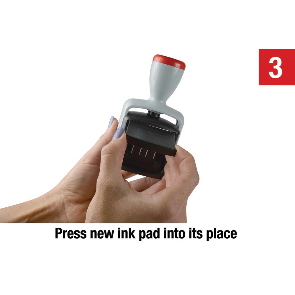 2000 PLUS Received Date Stamp Dater, Two-Color Self-Inking RECEIVED Date Stamp Dater, RECEIVED, Blue/Red Ink (COS011034) - Image 8