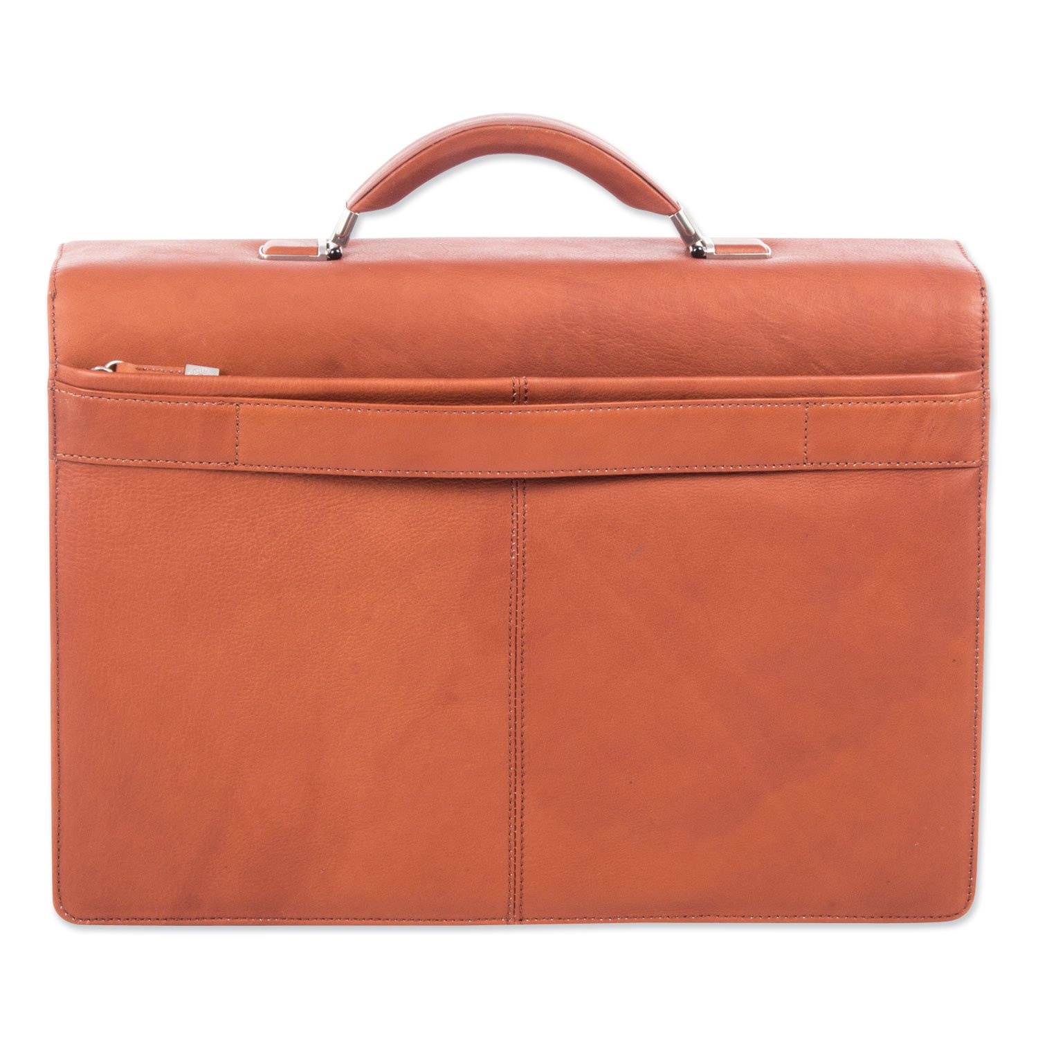 Swiss Mobility Milestone Briefcase, Fits Devices Up to 15.6", Leather, 5 x 5 x 12, Cognac (SWZ49545807SM) - Image 2