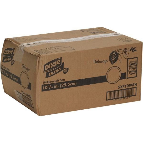 Dixie Ultra Paper Plates, 10-1/8", Pathways, Pack Of 125 Plates (DXESXP10PATHPK) - Image 7