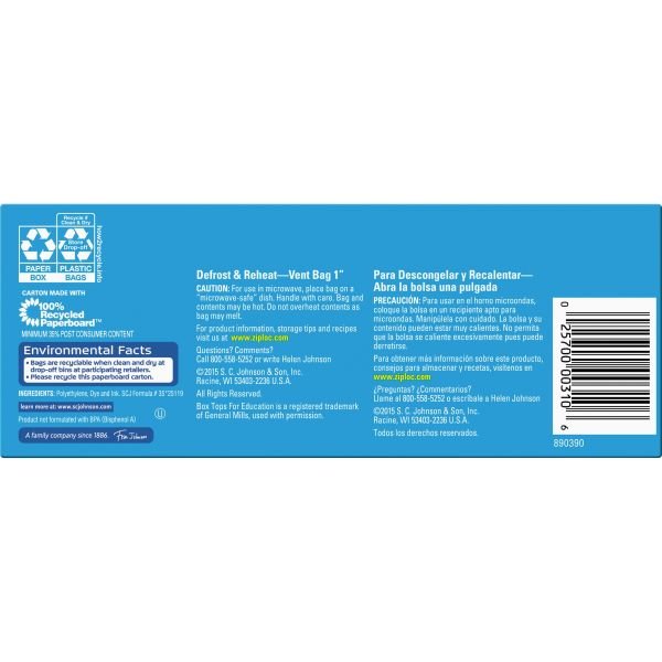 Ziploc Brand Seal Top Quart Storage Bags (SJN665015) - Image 6