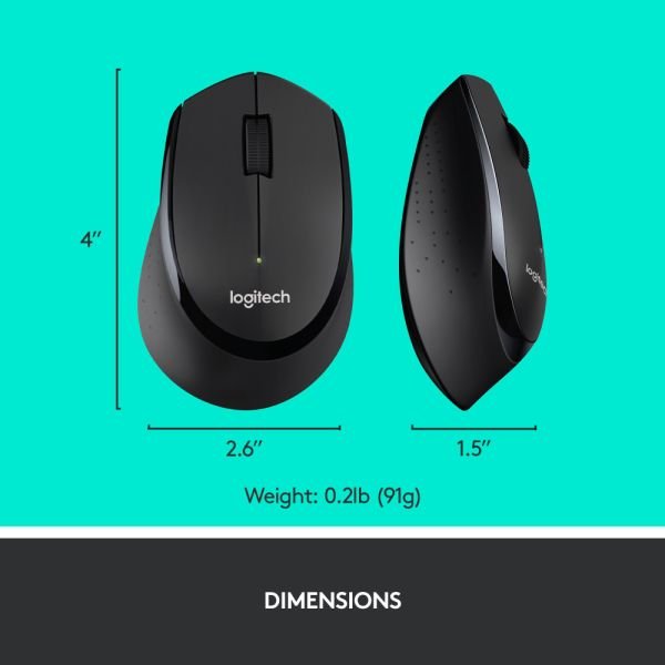 Logitech MK345 Wireless Straight Full Size Keyboard & Right-Handed Optical Mouse, Black (ODFN531638) - Image 9