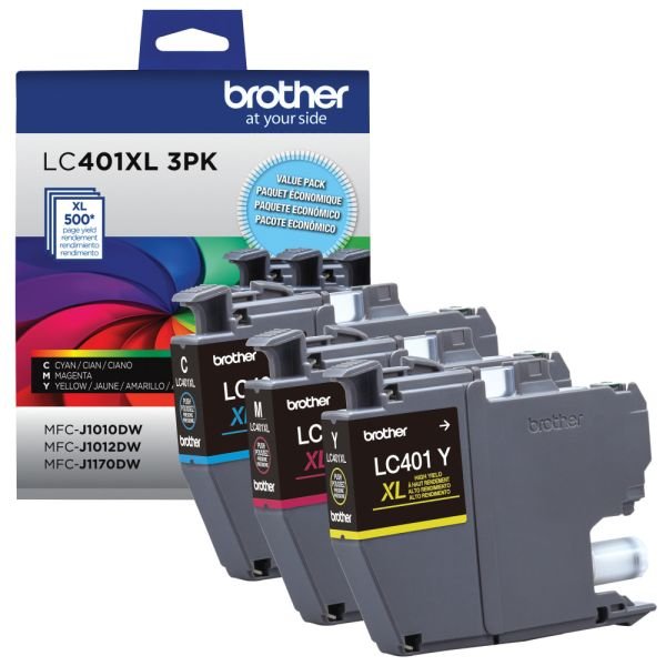 Brother LC401XL Cyan; Magenta; Yellow High-Yield Ink Cartridges, Pack Of 3, LC401XL3PKS (ODFN5316114) - Image 9