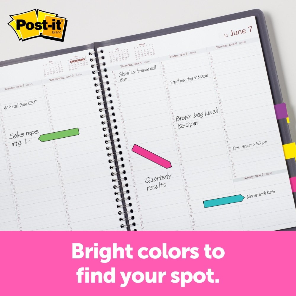 Post-it Flags, .5 in. x 1.7 in., 4 Dispensers, 24 Flags/Dispenser, Assorted Bright Colors, Back to School Supplies - 684ARR4 (MMM684ARR4) - Image 10