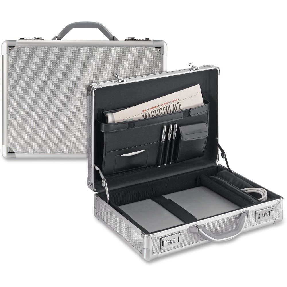 Solo New York Fifth Avenue 17.3" Attaché, Titanium (USLAC10010) - Image 6
