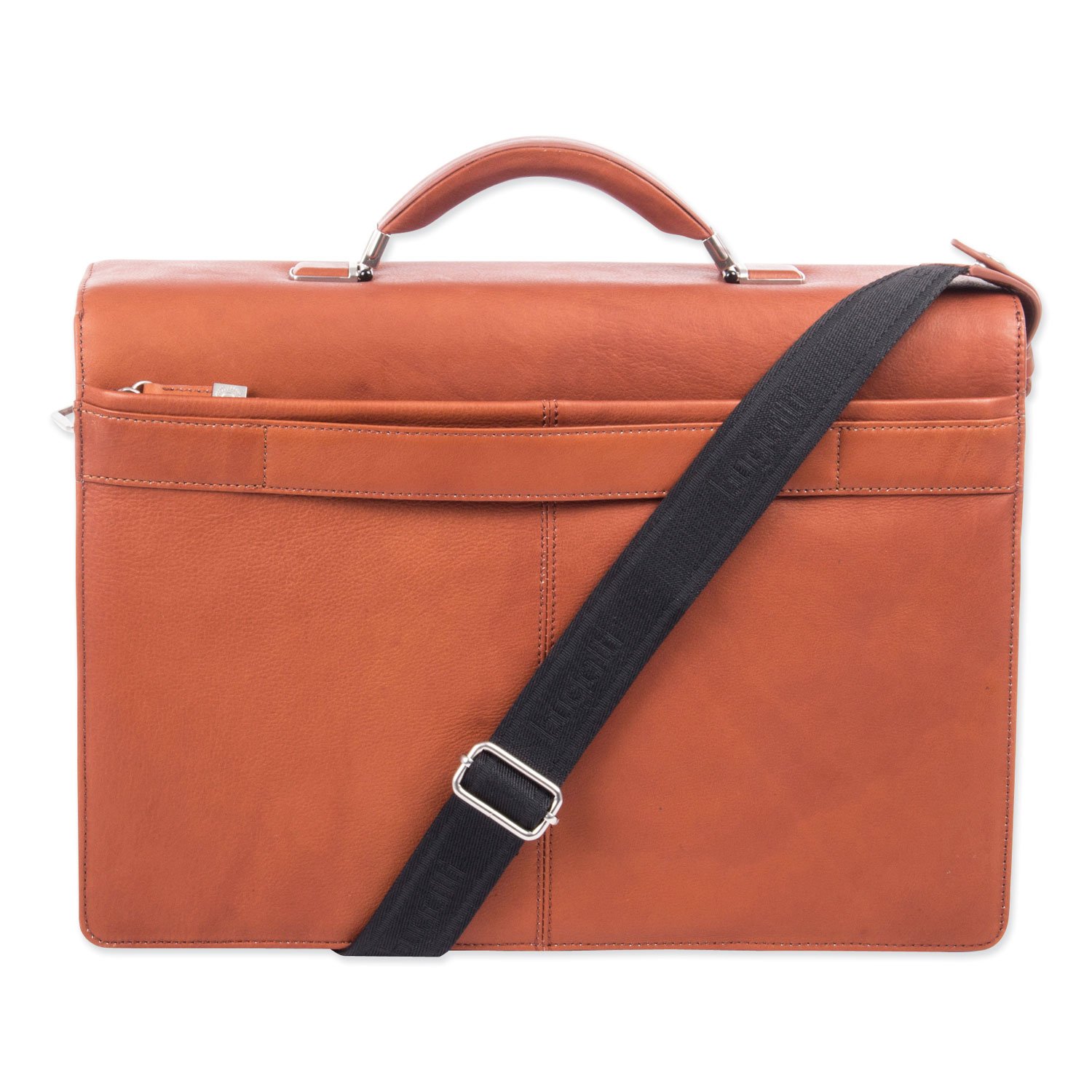 Swiss Mobility Milestone Briefcase, Fits Devices Up to 15.6", Leather, 5 x 5 x 12, Cognac (SWZ49545807SM) - Image 5