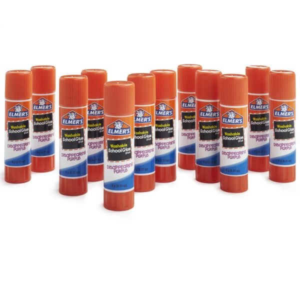 Elmer's Disappearing Glue Sticks, 0.21 Oz, Purple, Pack Of 12 (ODFN954196) - Image 7