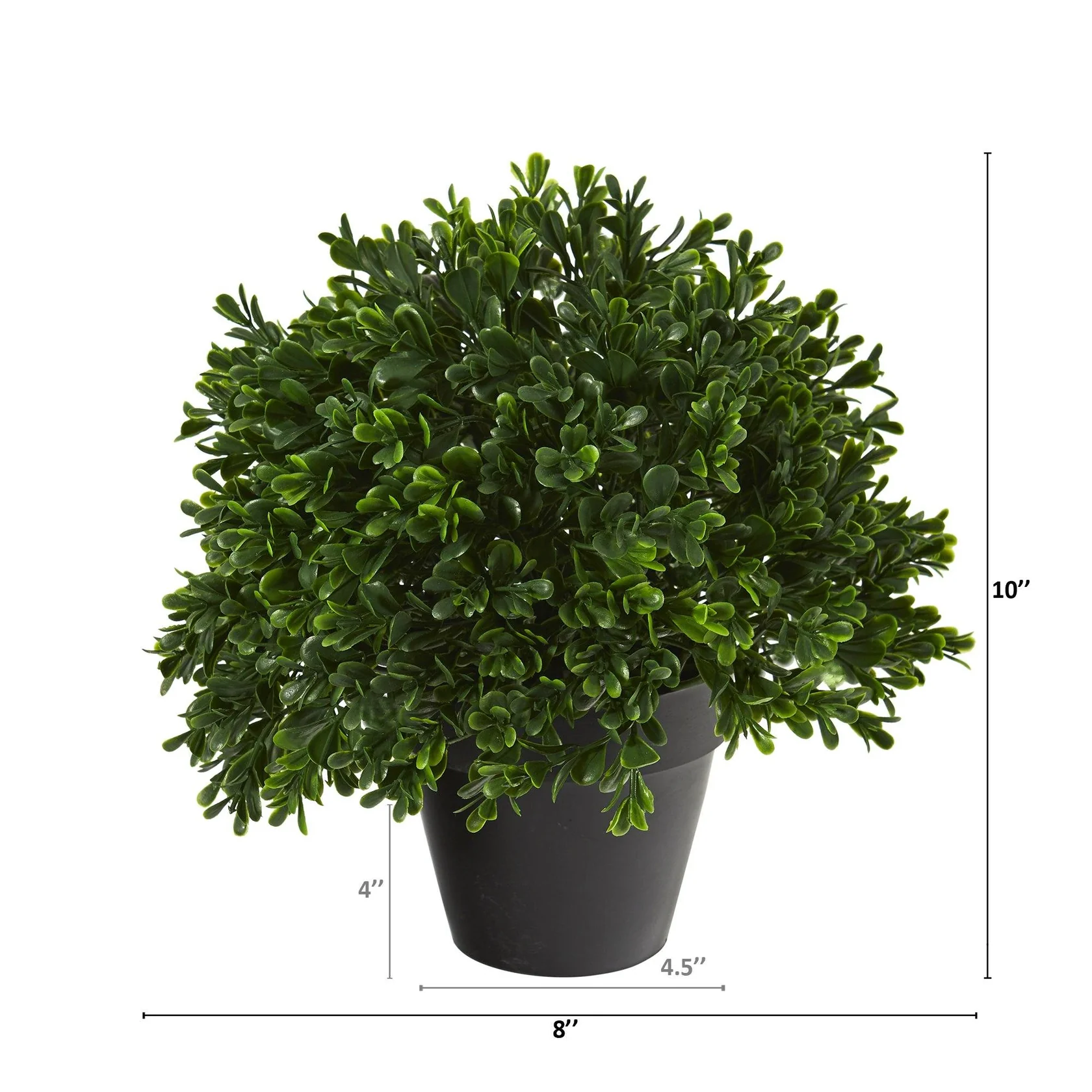 10” Boxwood Topiary Artificial Plant UV Resistant (Indoor/Outdoor) (P1301) - Image 2