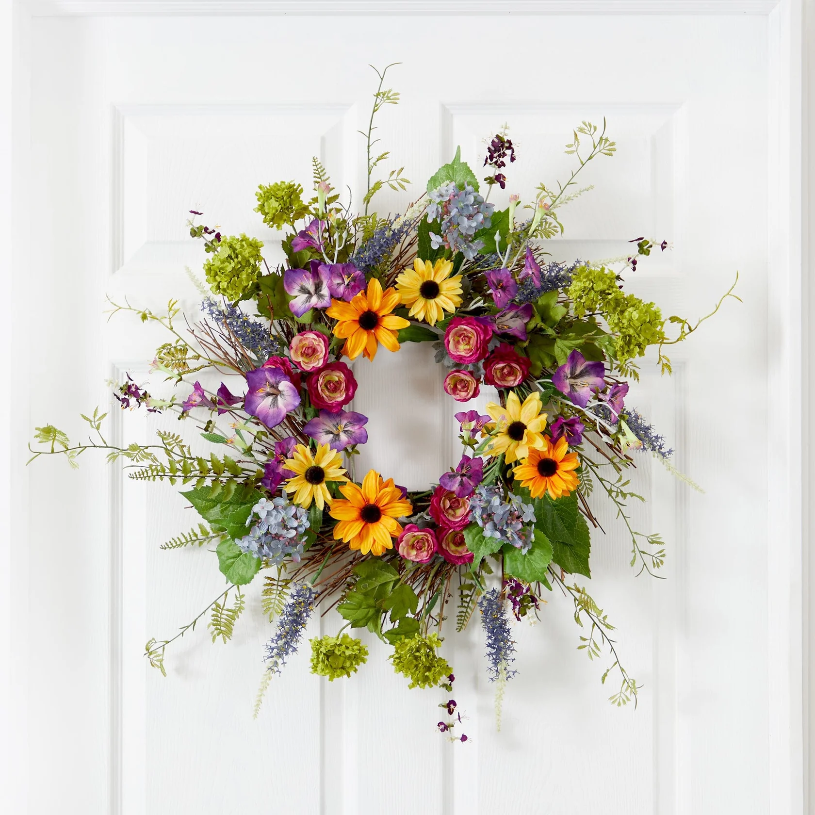 24” Spring Garden Wreath w/Twig Base (4821)