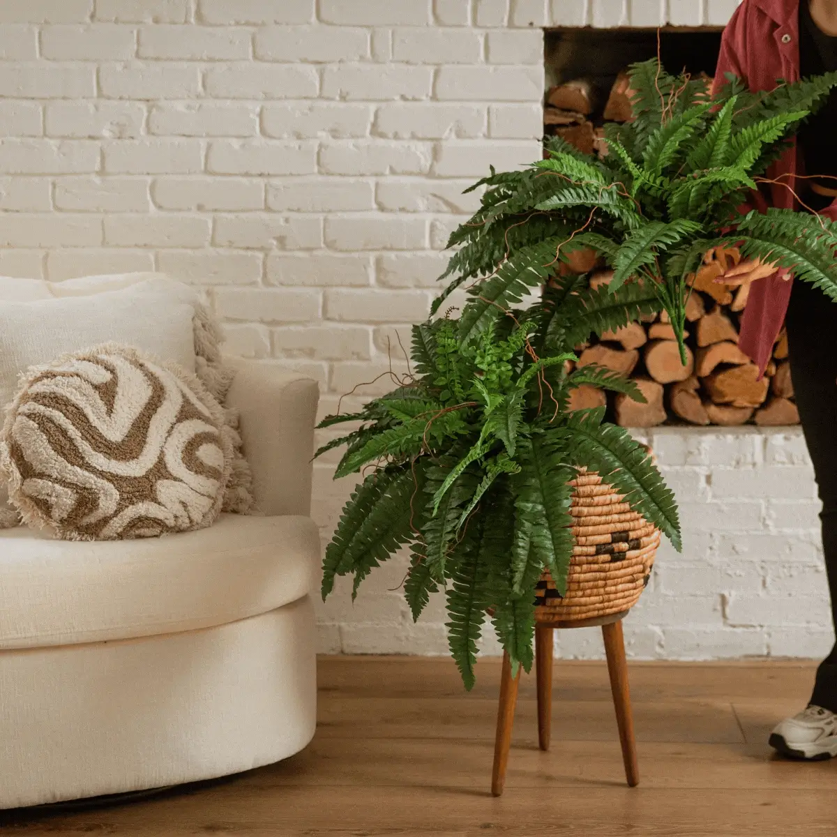 40” Artificial Boston Fern (Set of 2) (6032-S2) - Image 4